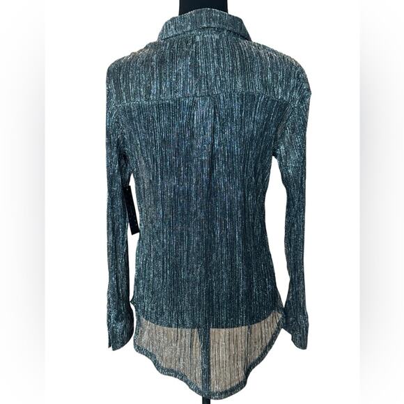 New ~ SARA MICHELLE ~ Long Sleeve Button Down Blouse Top Size M - Picture 3 of 7